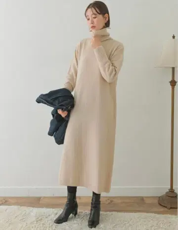 새상품! 해밀턴 라무 울 터틀 니트 원피스 / 어반 리서치 로쏘