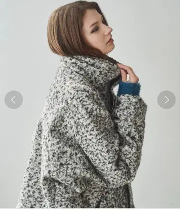 Casper john 하이넥 부클레 블루종 화이트