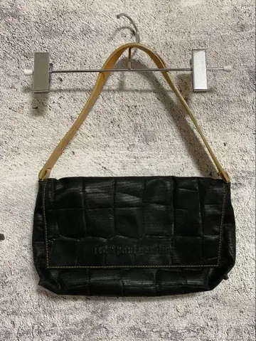 장 폴 고티에 악어 엠보싱 캔버스 원 숄더백