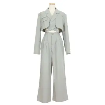 셋업 크롭 자켓 팬츠