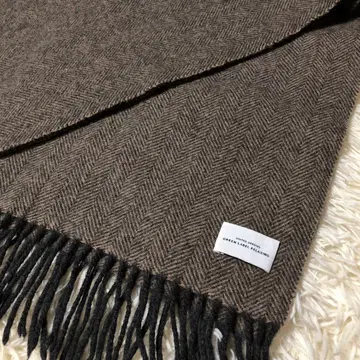 그린 라벨 릴랙싱 헤링본 머플러 캐시미어