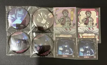 귀멸의 칼날 아카자 ufotable 다이닝 캔뱃지 카드 스티커