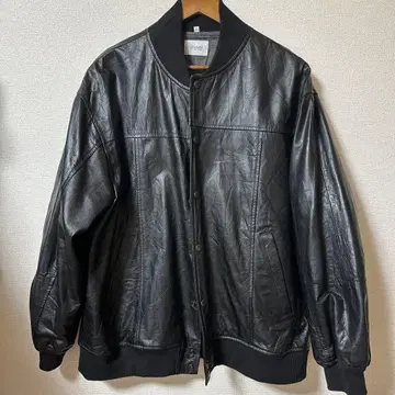 yoused 이탈리아 가죽 리메이크 블루종