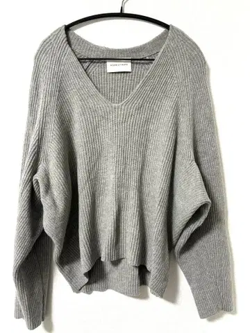 ADAM ET ROPE 그레이 V넥 스웨터