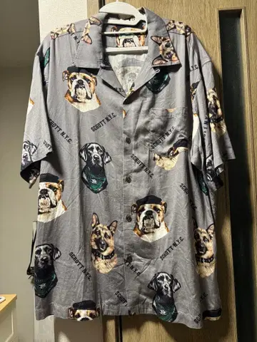 Schott 알로하 셔츠 강아지 패턴
