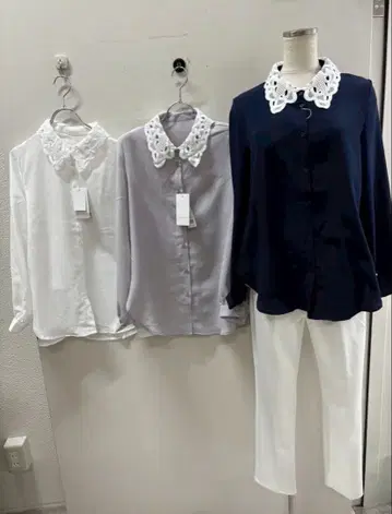 레이스 옷깃 블라우스 안미누 유나이티드 애로우즈 좋아하시는 분께