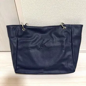 Kitamura 네이비 토트백 로고 자수