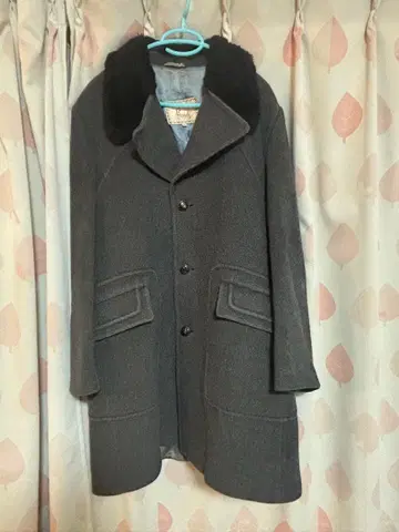 그레이 울 피코트 퍼 포함