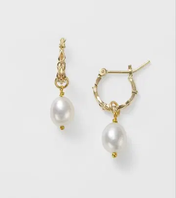 [ 새상품급 ] agete K10 펄 귀걸이 세트 펄 참 아가트