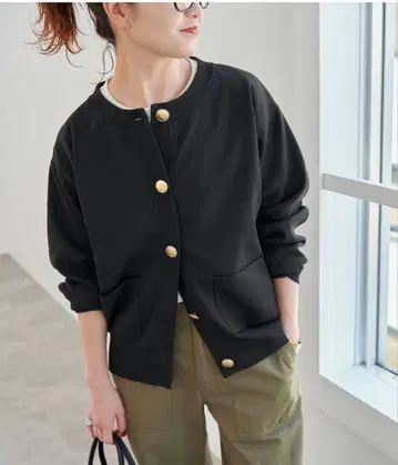 Spick and Span 워셔블 크루넥 가디건