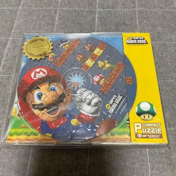 레어 슈퍼 마리오 컴팩트 퍼즐 CD형 자켓 안쪽에 메시지 걸기