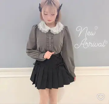 evelyn 레이스업 플리츠 스커트