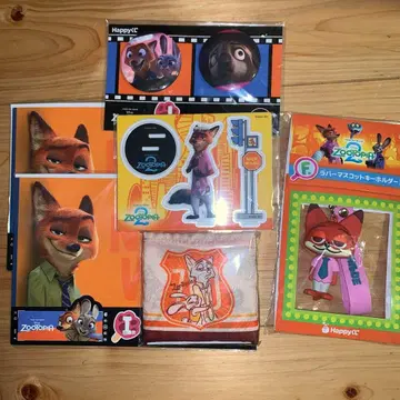 주토피아2 닉 제일복권 러버 마스코트 키링 F상 G상 외