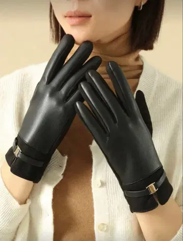 여성 장갑 한국 패션 가을/겨울 귀여운 블랙 스마트폰 대응
