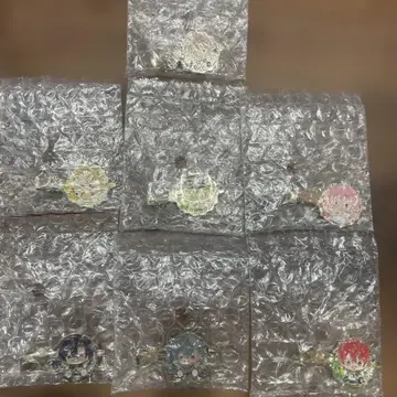 컬러풀 피치 메탈 헤어 클립 7세트