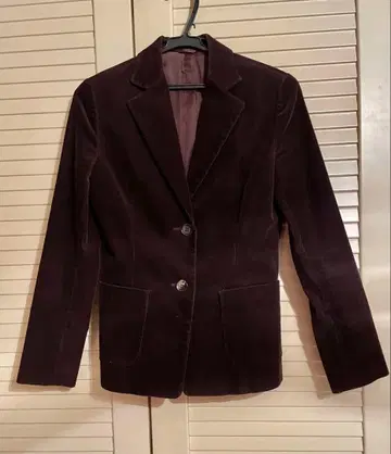 ANAYI 다크 브라운 테일러드 자켓