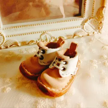 1/6 인형 사이즈 화이트 and 화이트 베이지 신발