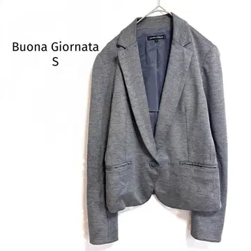 부오나 조르나타 테일러드 자켓 숏 기장 그레이 깔끔한