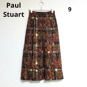 0490 폴 스튜어트 페이즐리 체크 롱 스커트 9