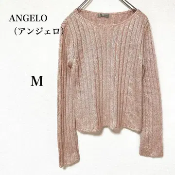 [ 앙제 ] 리브 편직 핑크 베이지 페미닌 내추럴 스웨터 M