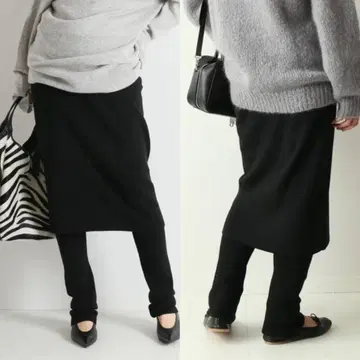 FRAMeWORK 레깅스 포함 스커트 38 블랙 프레임워크