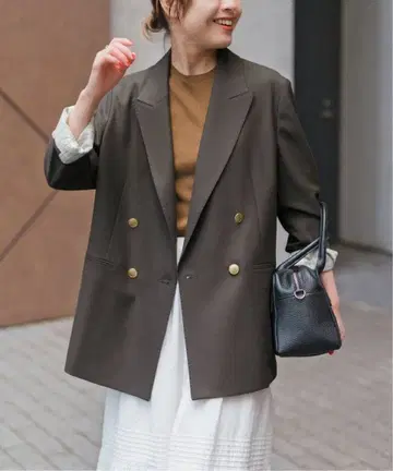 울 블렌드 더블 브레스트 자켓 스픽 앤 스팬