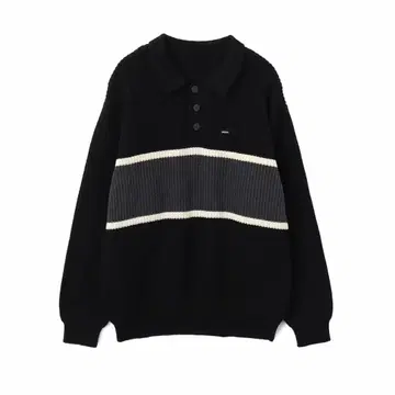 atmos Polo Ridge Knit Sweater BLACK