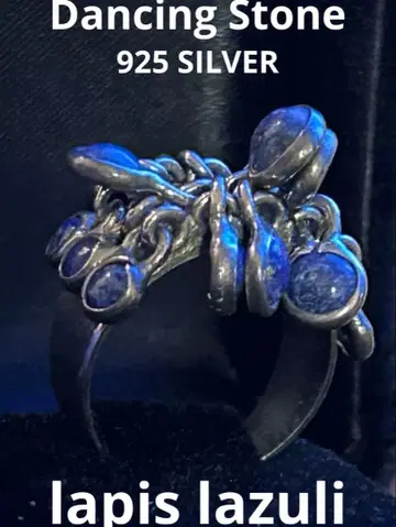 라피스 라줄리 실버 반지 925 인도 멕시칸 반지 나