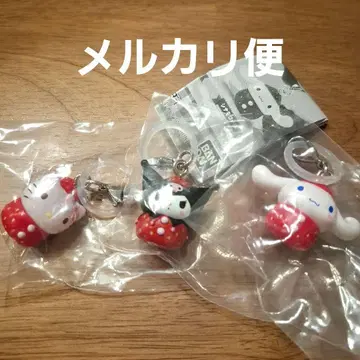 산리오 캐릭터즈 딸기 메지루시 액세서리 3개 세트