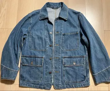 UNIQLO U 데님 커버올 인디고 프렌치 워크 빈티지