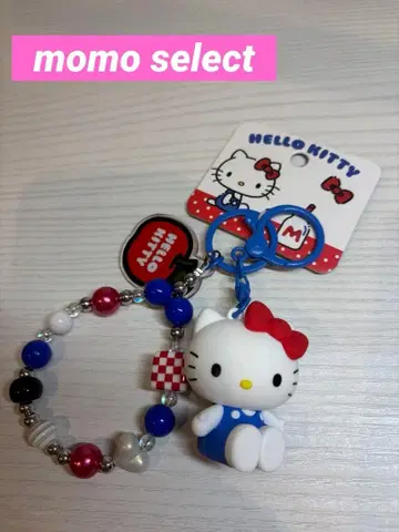 헬로키티 비즈 참 키링 미사용 새상품