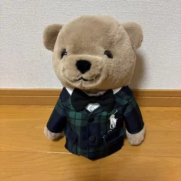 골프헤드커버 RLX 체크 무늬 턱시도 곰