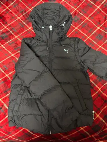 PUMA 후드 부착 다운 자켓 M 블랙