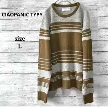 새상품급 [차오패닉 티피] 니트 L 스트라이프 캐주얼 봄