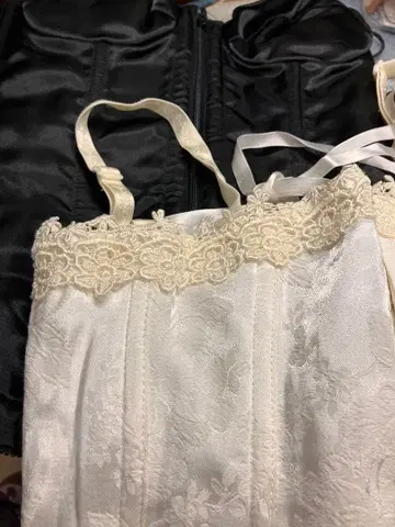 화이트, 블랙 합계 3점~ 브라이덜 이너 레이스업/코르셋 미국제