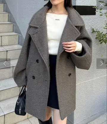 [택 포함 미사용] mystic 샤기 미들 코트 2