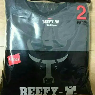 헤인즈 비피 2매입 남성용 T셔츠 반팔 무지 크루넥 블랙 XL