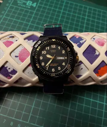 CASIO MRD-201W 아날로그 손목시계 빈티지 작동 중 치프 카시오