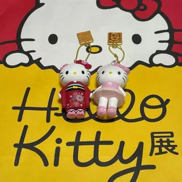 [ 헬로키티 전시회 한정판 ] 마스코트 홀더 쇼핑백 3개 세트