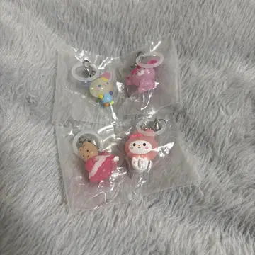 느긋한 마크 액세서리 산리오 캐릭터 4개 세트 미개봉 새상품