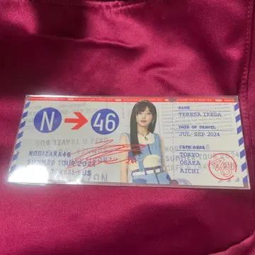 노기자카46 한여름 전국 투어 카페 2024 트래블 스티커 이케다 에이사