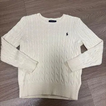폴로 랄프로렌 케이블 니트 키즈 화이트 계열 M