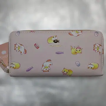 고양이 패턴 necoco 라운드 지퍼 장지갑 미사용 새상품