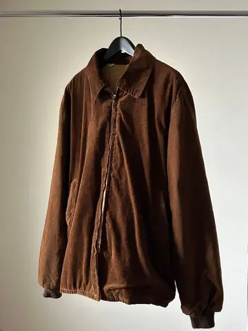 60년대 70년대 코듀로이 스포츠 자켓 브라운 L XL 구제 의류