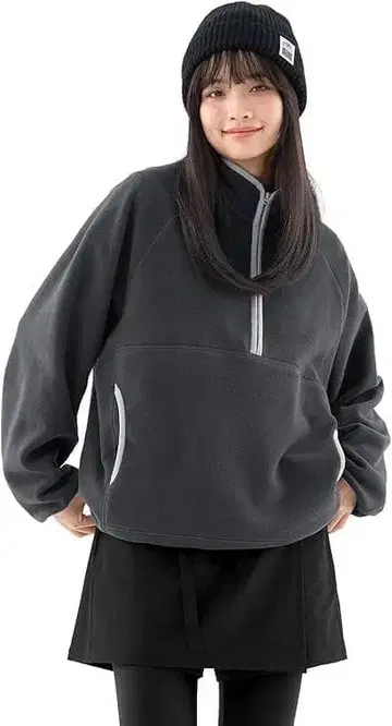 아클레이스 플리스 여성용 자켓 하프 지퍼 아우터 가을 겨울