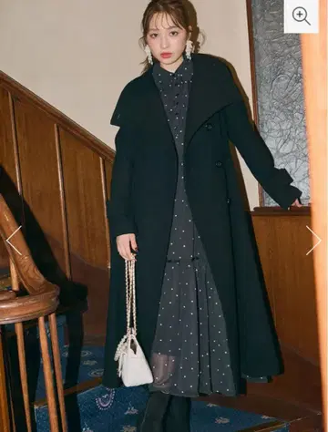 25 rienda 오버넥 신데렐라 라인 코트 S