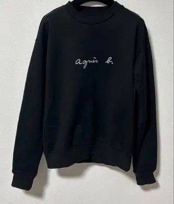 agnes b 에네스베 로고 자수 맨투맨