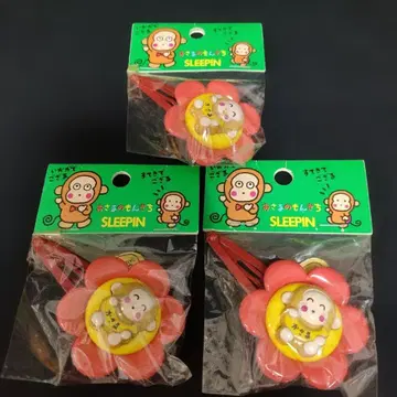 새상품 산리오 오사루노몬키치 쓰리핀 3세트 헤어핀 헤이세이 레트로