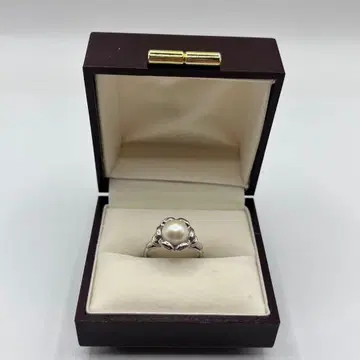 진주 반지 8.1mm 실버 각인