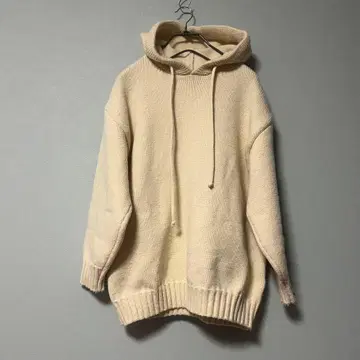 lavishgate 오버 니트 후디 아이보리